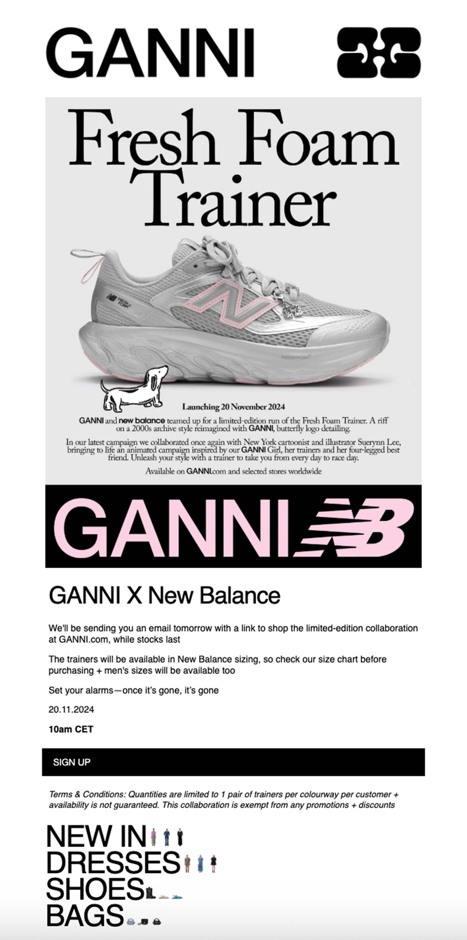 GANNI x New Balance Email 