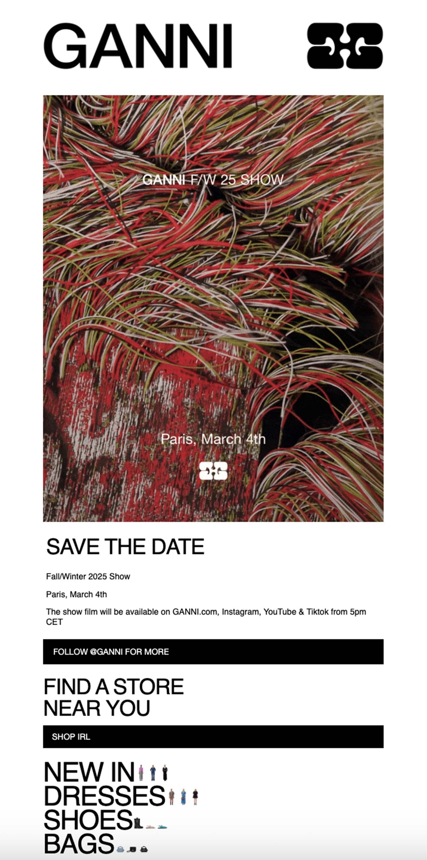 GANNI FW25 Show Newsletter